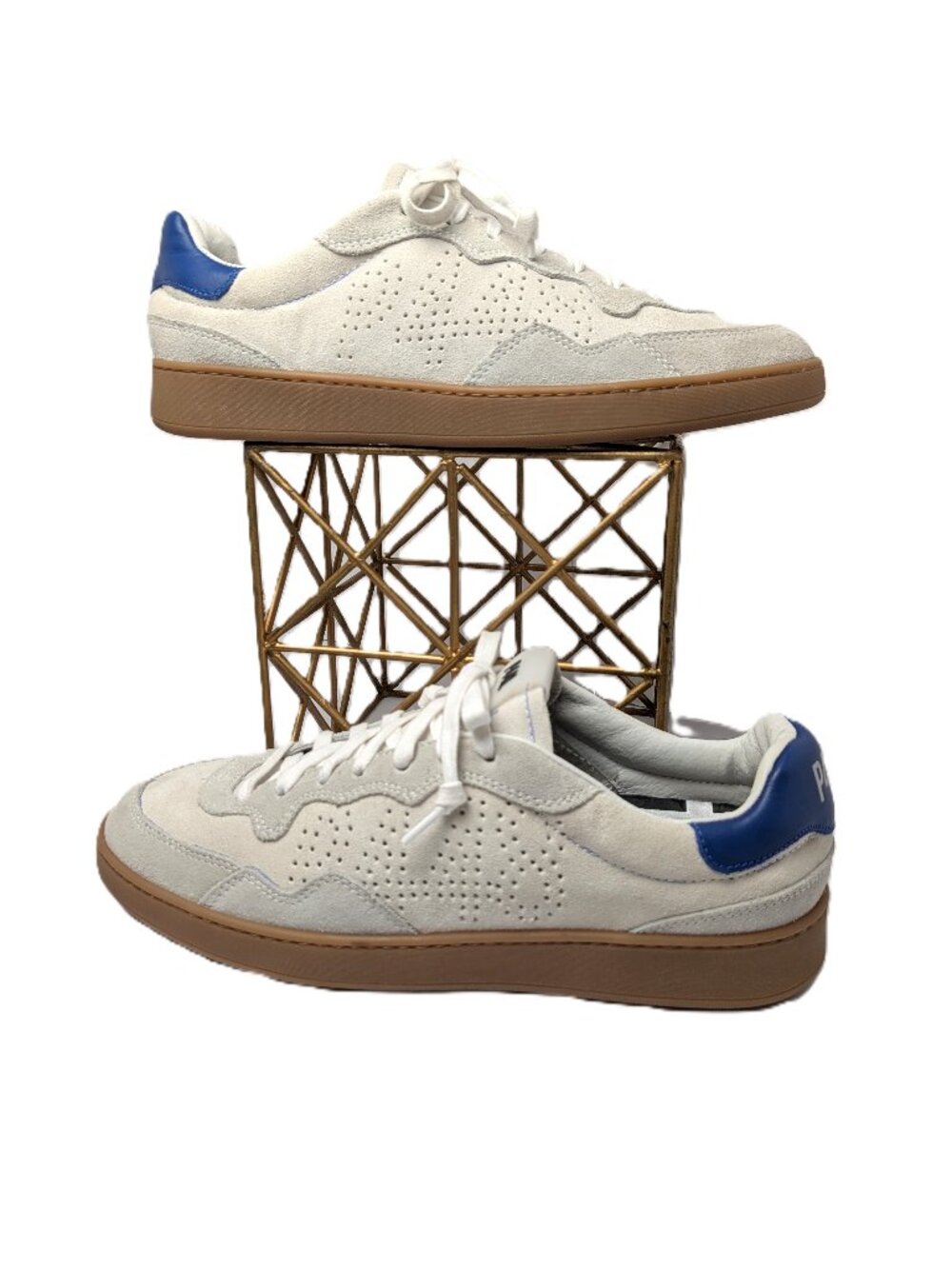 P448 You Can Surf Later Italian Sneakers Cream Gray EU 40 Suede Leather